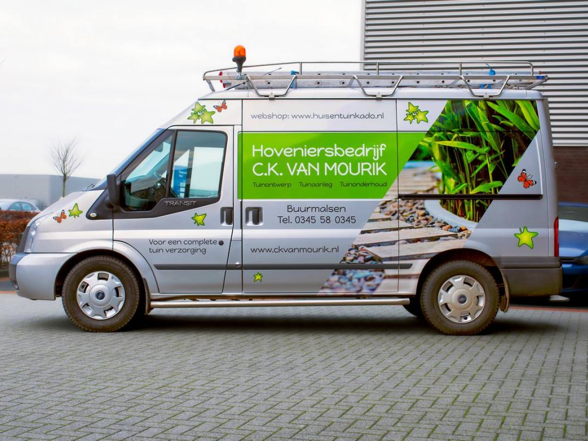 Bedrijfsbus bestickering